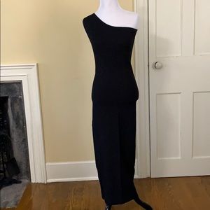Jil Sander black jersey dress